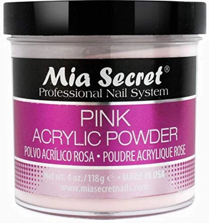 Set of 3 Acrylic Powder for Nail Art - Pink, Clear, White (4 oz)
