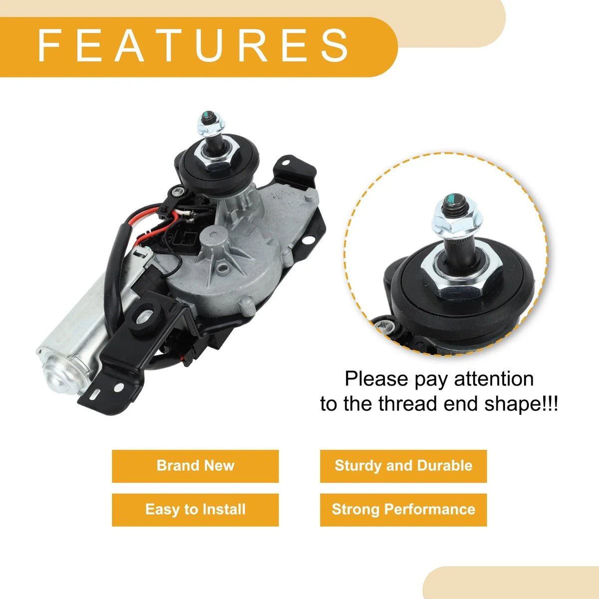 Rear Windshield Wiper Motor for Ford Explorer (2006–2010) No. 6L2Z17508AB/7L2Z17508AA