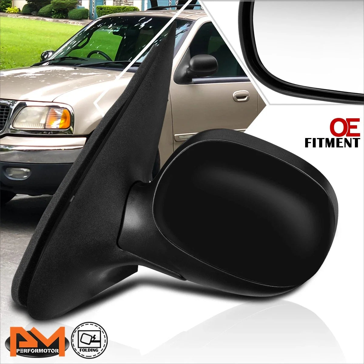 OE Style Manual Side View Door Mirror for Ford Expedition (1998–2002)