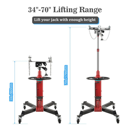 2X 1100 LBS 2 Stage Hydraulic Transmission Jack for Universal