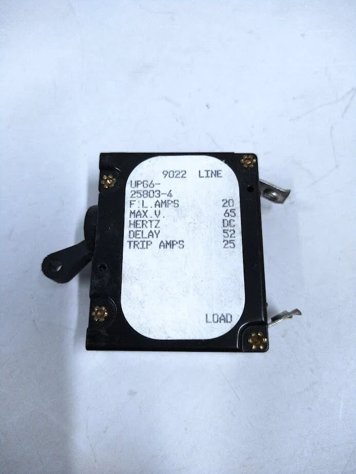 2X Airpax UPG6-25803-4 Circuit Breaker Switch 20 Amp for Automotive