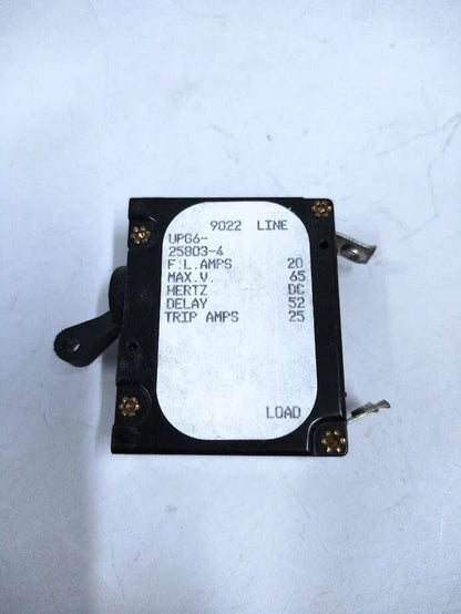 2X Airpax UPG6-25803-4 Circuit Breaker Switch 20 Amp for Automotive