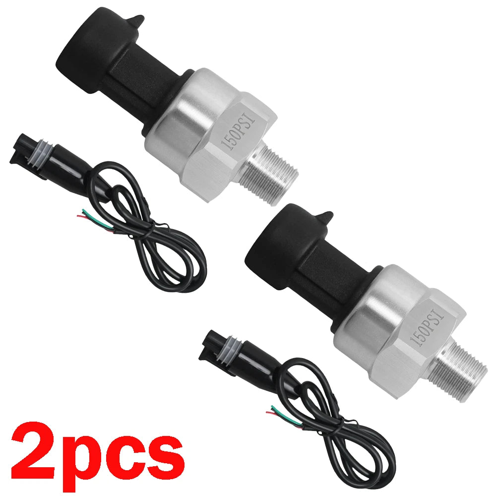 Set of 2 Stainless Pressure Transducer Sender Sensor 150 Psi 1/8 NPT