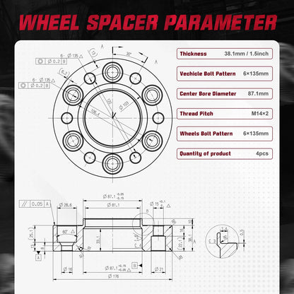 1.5 in Hubcentric Wheel Spacer for Ford F-150 (2004–2014)