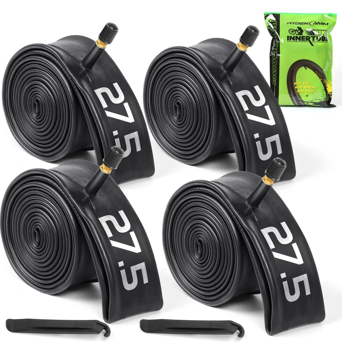 4 Pack 27.5 Inch Bike Inner Tubes for Mountain Bikes