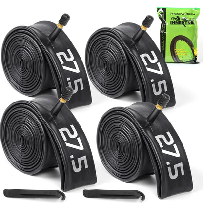 4 Pack 27.5 Inch Bike Inner Tubes for Mountain Bikes