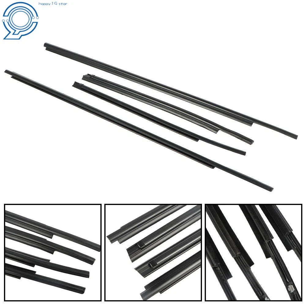 Set of 2 Window Belt Molding Seal Weatherstrips for Toyota Tundra (2007–2020)