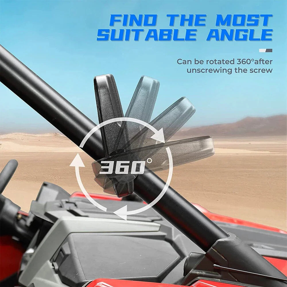 Rear View Side Mirror for Polaris RZR 800 XP 4 1000 Rhino 700 (2010–2023)