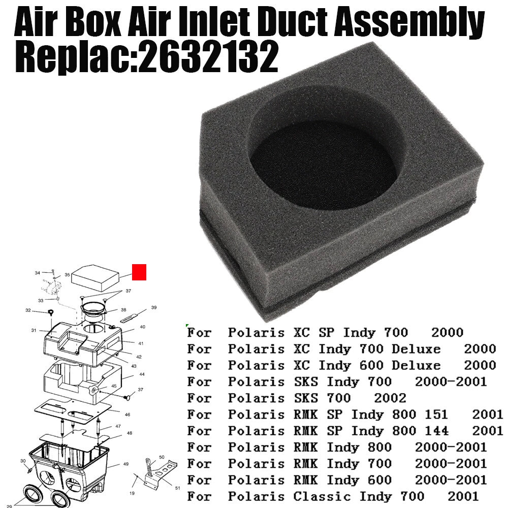 Air Inlet Duct Assembly for Polaris SKS XC RMK Indy 600 700 800 (2000–2002)