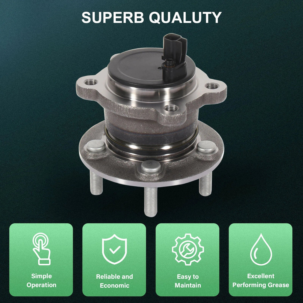 2X Rear Wheel Bearing Hub with ABS for Lincoln MKC, Ford C-Max, Escape (2015–2017)