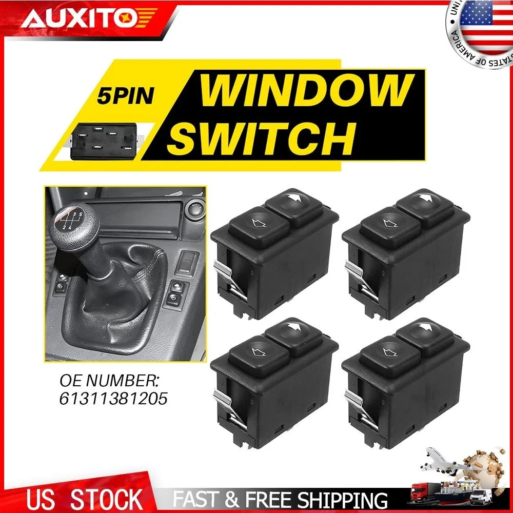 Set of 4 Window Switches for BMW E23 318i 325i 330i M3 328i 325is 635CSi