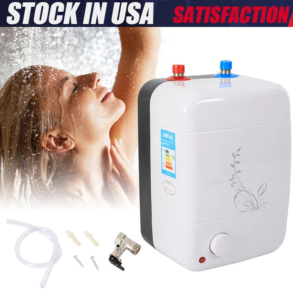 Instant Electric Tankless Hot Water Heater for Home Bathroom Kitchen 7L