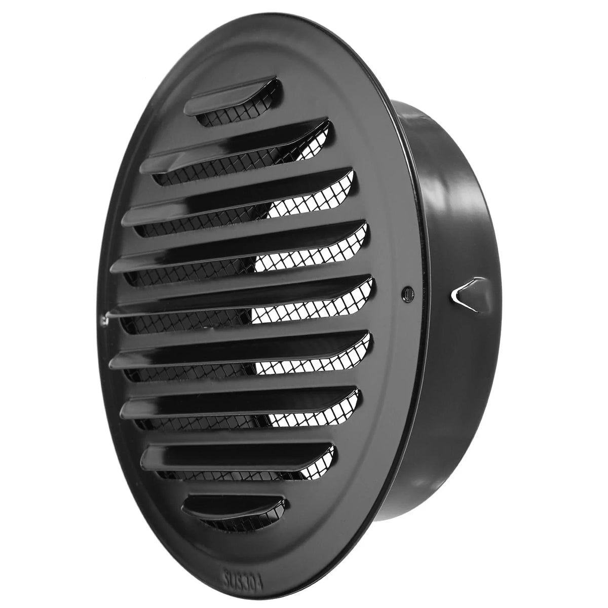 6 Inch Round Black Stainless Steel Air Vent Cover for Soffit