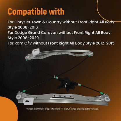 Power Window Regulator Front Right for Ram C/V (2012–2015) 68030654AA 749509
