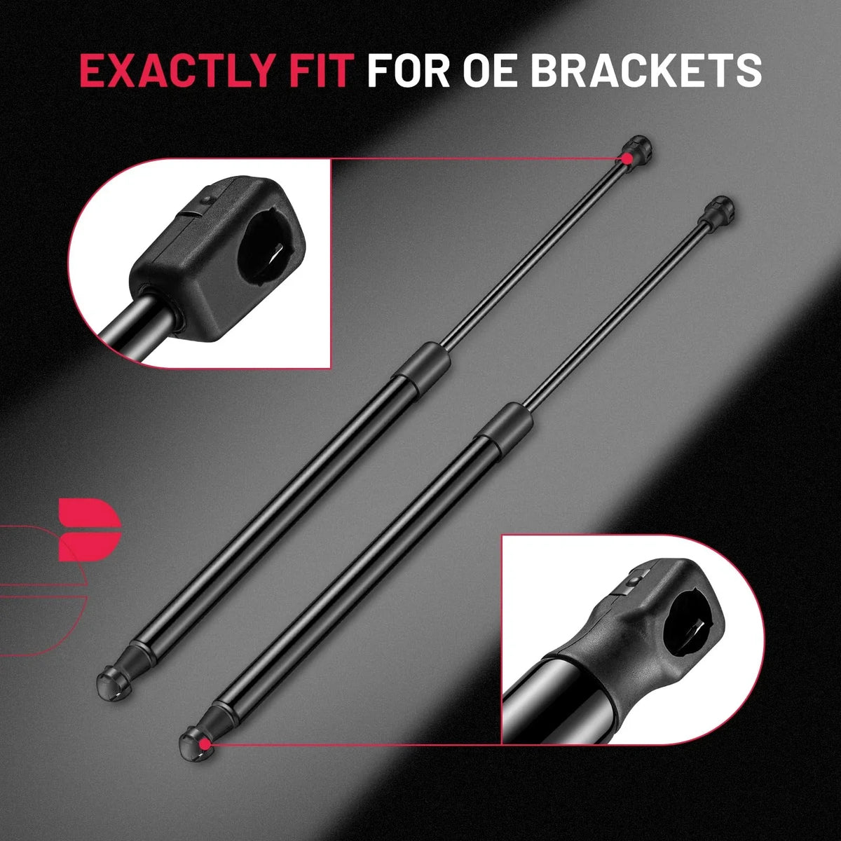 20 Inch Gas Struts for LEER Camper Shell Rear Topper Window (2017–2024)