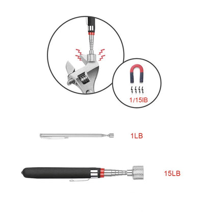 3X Telescoping Magnet Pick-up Tool Set for Automotive Use