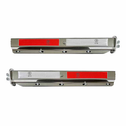 Pair Mud Flaps for Semi Truck Trailer (24"x30", 1.125" Hanger Kit, Stainless)