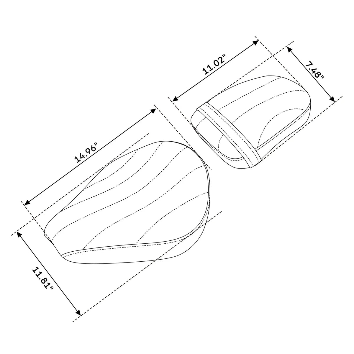 Pillion Seats for Honda Rebel 300 CMX300 (2017–Present) Black