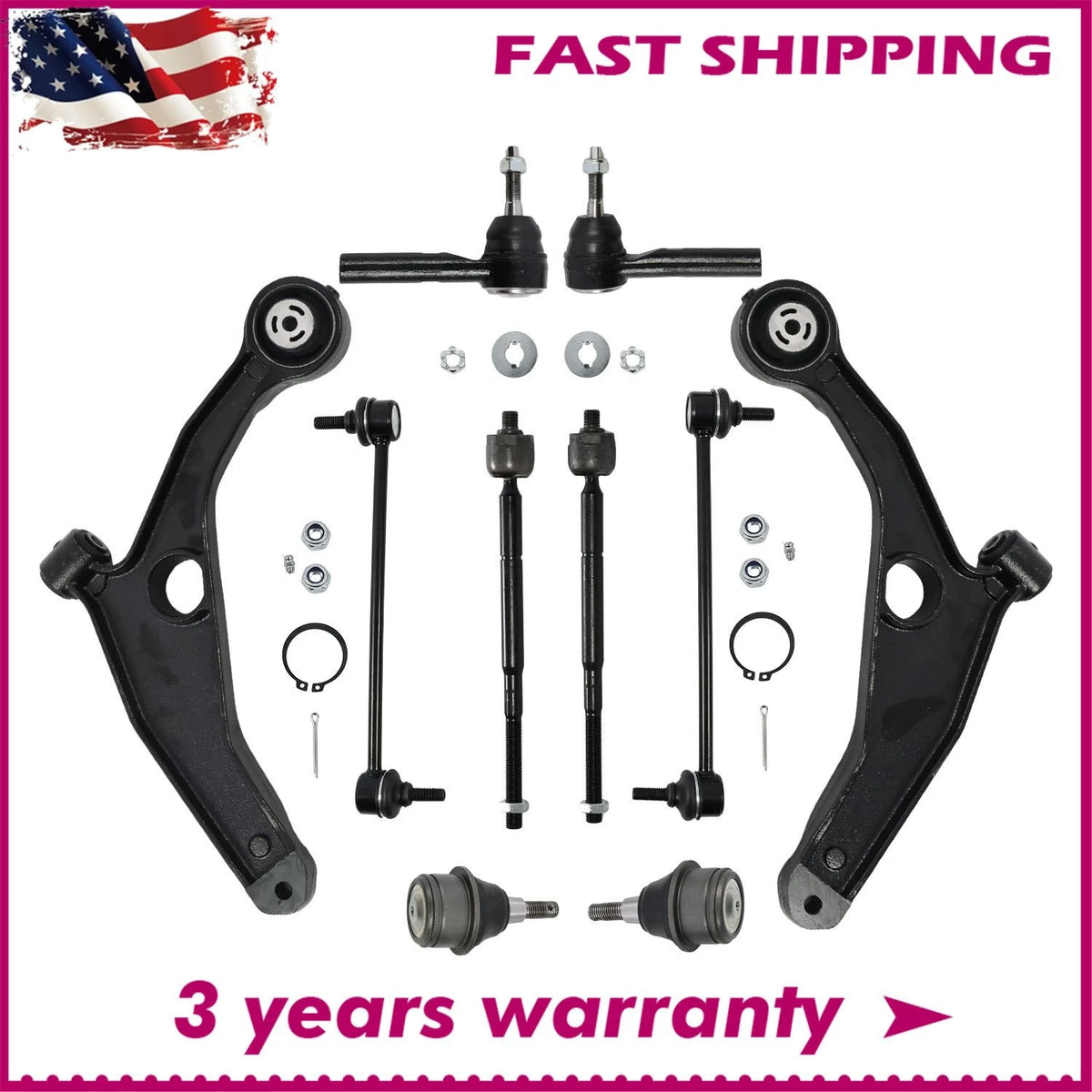 Front Lower Control Arm Sway Bar Link Kit for Dodge Avenger (2008–2014) - ES800408, EV800400, K500120, K641333, K641334, K80258