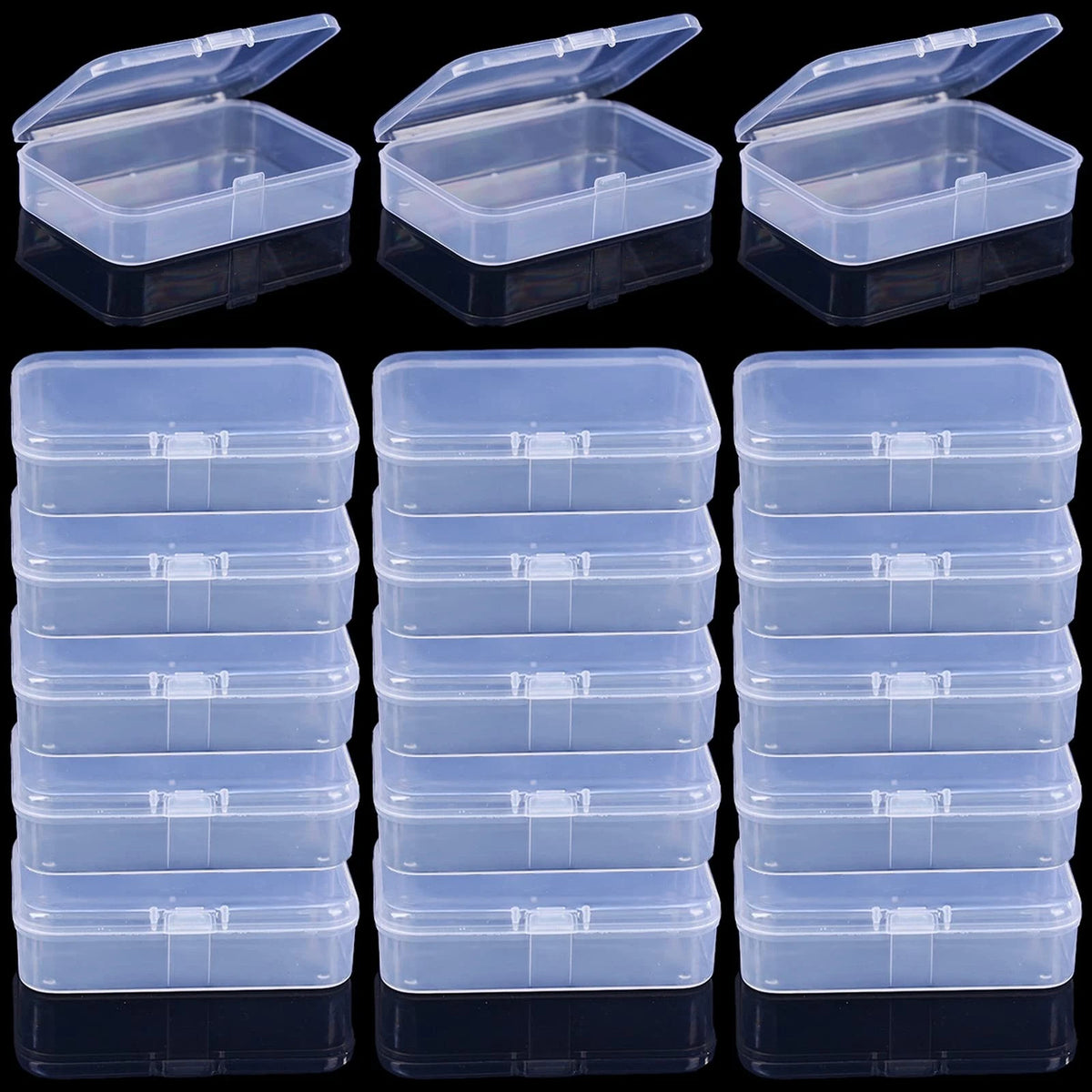 18X Clear Plastic Playing Card Boxes (4.01 x 2.95 x 0.98 inches)