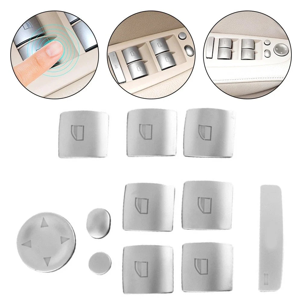 Silver Switch Button Cover Trim for BMW 3 Series X6 E70 E71 E84 E90