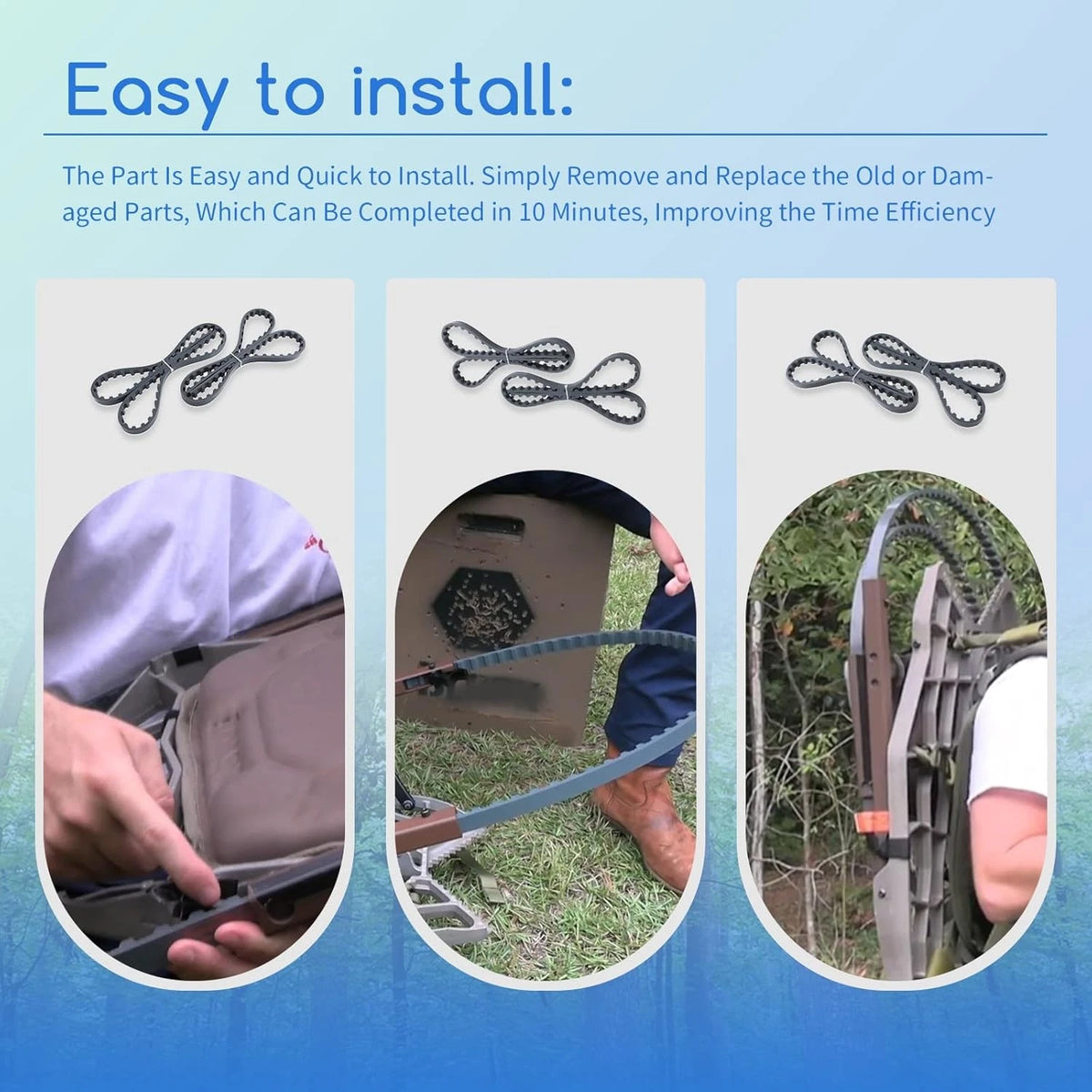 2X 61in Traction Belts for Lone Wolf Sit & Climb Tree Stand