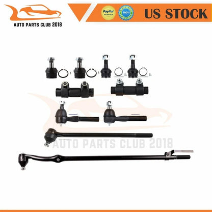 Set of 10 Front Tie Rods Ball Joints for Ford F-150 4WD (1987–1996)