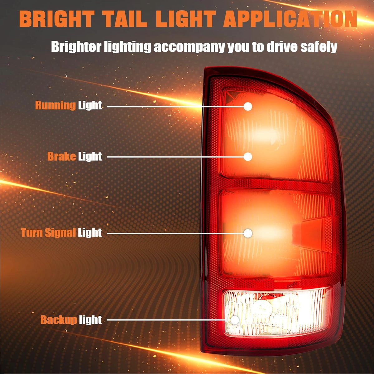 Set of 2 Tail Lights for Dodge Ram 1500 2500 3500 (2002–2006)