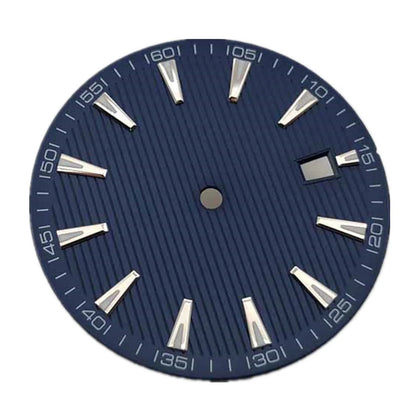 33.5mm Blue Watch Dial Face Plate for NH35/NH35A Movement Replacement