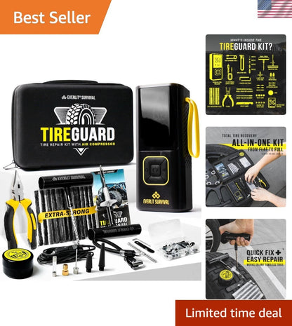 150 PSI Cordless Tire Inflator & Repair Kit for Cars (2010–2023)