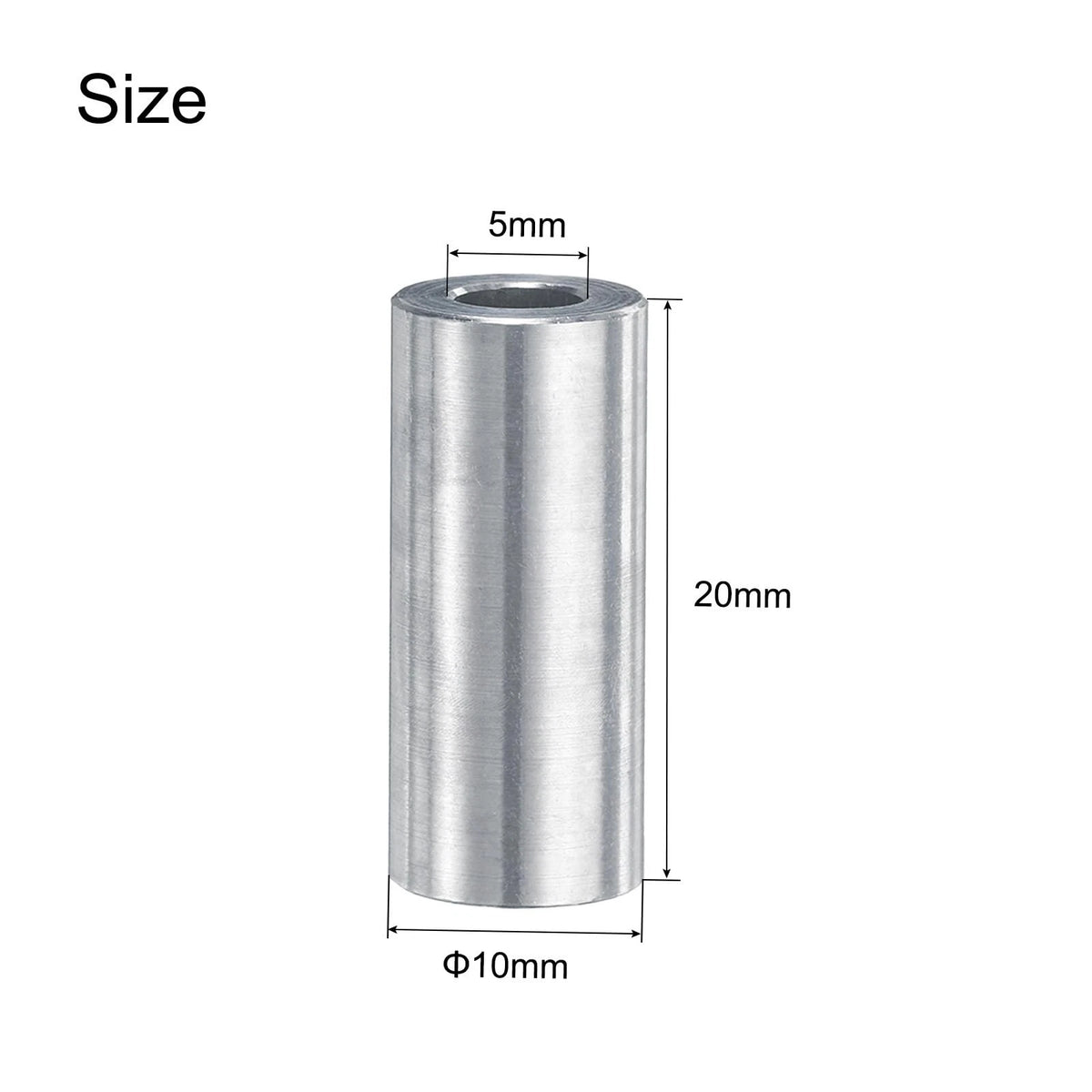 20X Aluminum Spacer 5mm Bore x 10mm OD x 20mm Length for Universal Use