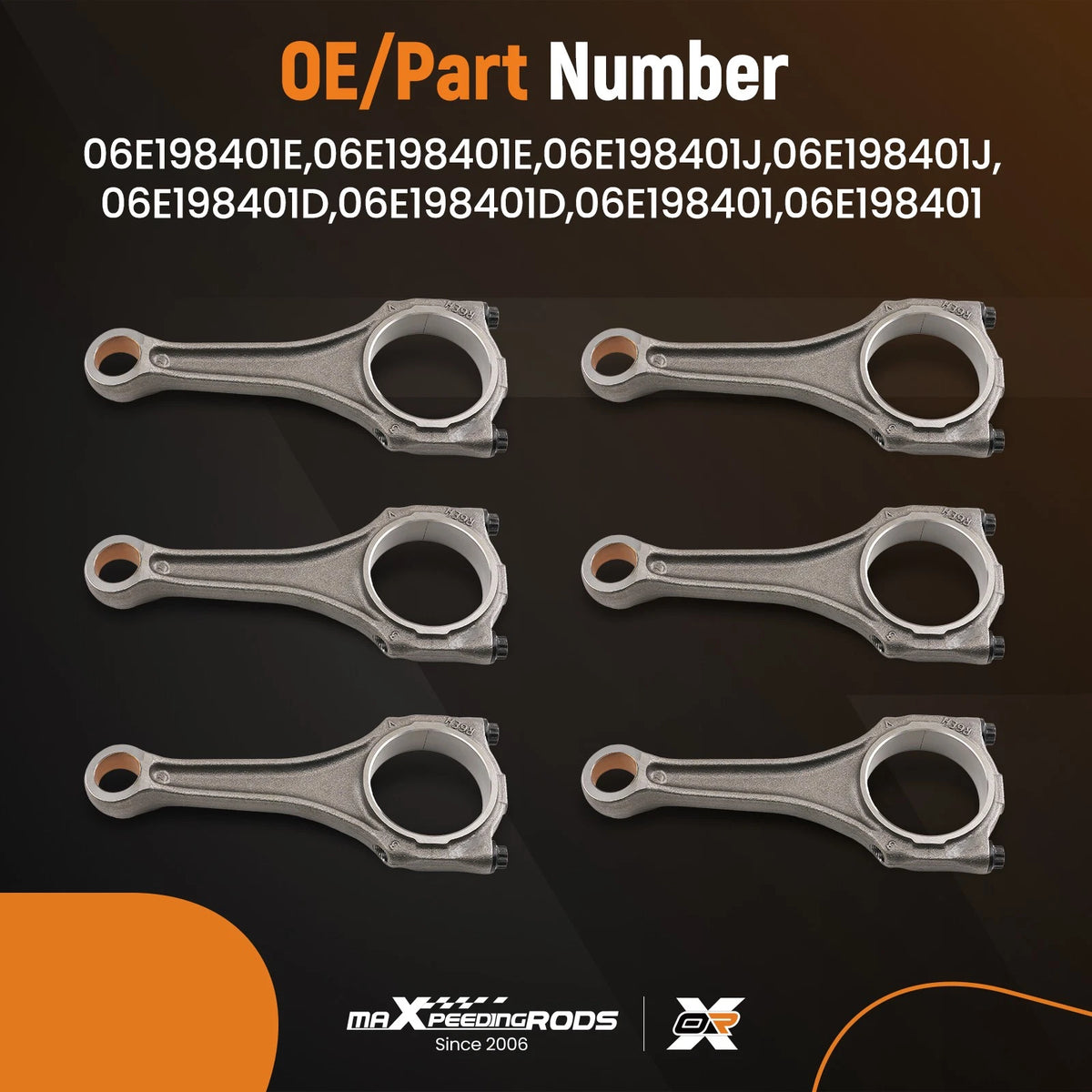 6X Connecting Rods Set for Audi VW A4 A5 S4 S5 A6 A7 A8 Q5 Q7 Touareg (U15L9P)