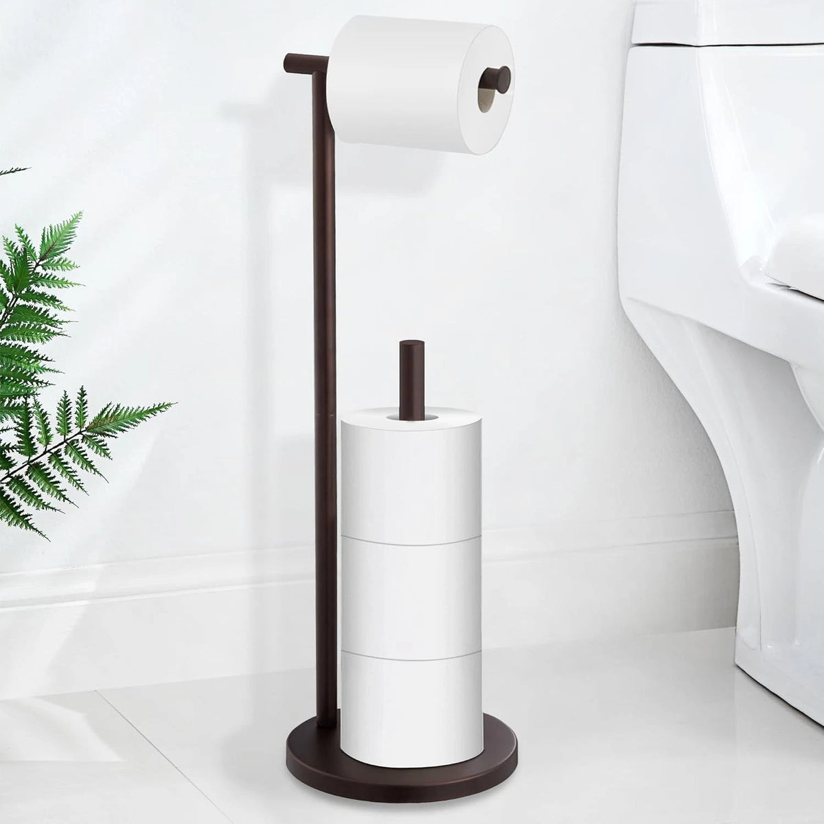 Free Standing Toilet Paper Holder Stand for Bathroom (No Specific Years)