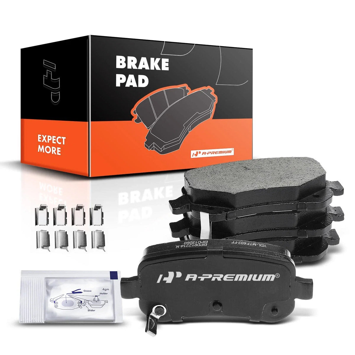 Set of 4 Rear Ceramic Brake Pads for Dodge Grand Caravan (2008–2012)