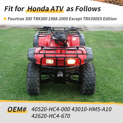 Rear Brake Panel & Drum for Honda Fourtrax 300 TRX300 TRX300FW (1988–2000) 43100-HC4-010
