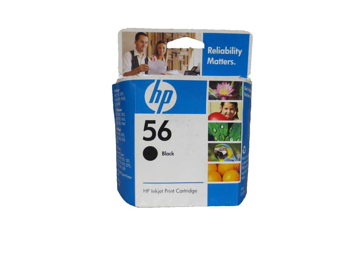 Lot of 3 Black Ink Cartridges for HP (C6656AN)