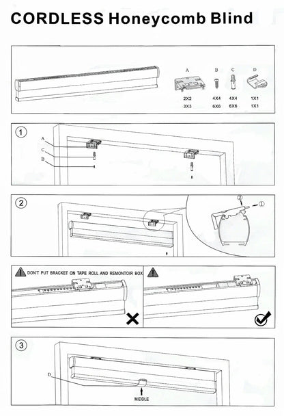 Cordless Cellular Shades for Window (67" W x 48" H)