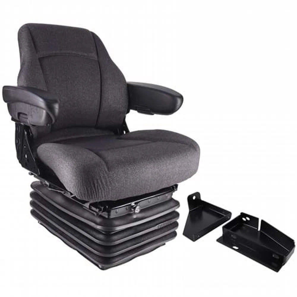 Mid Back Seat for Massey Ferguson (S8301990) - Gray Fabric, Air Suspension