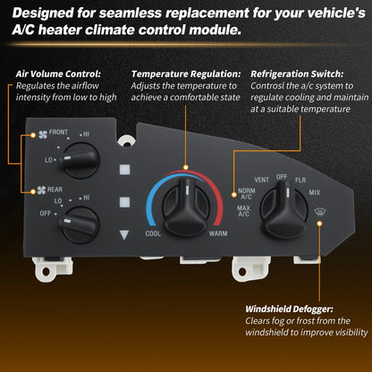 AC Heater Climate Control Module Panel 5C2Z19980BA for Ford E150 E250 (2005–2014)