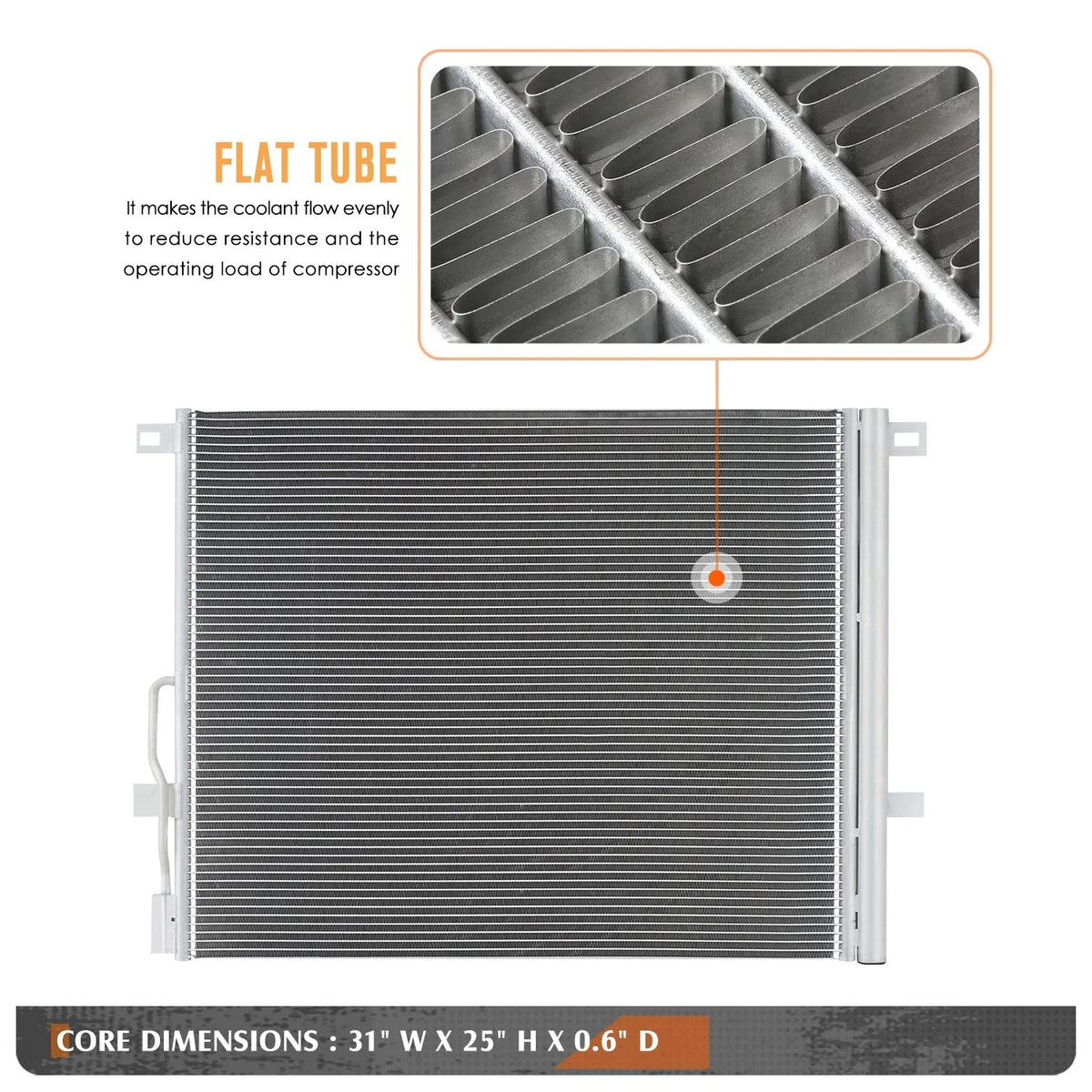 A/C Condenser for Buick Enclave Chevy Traverse (2018–2023) Aluminum Core