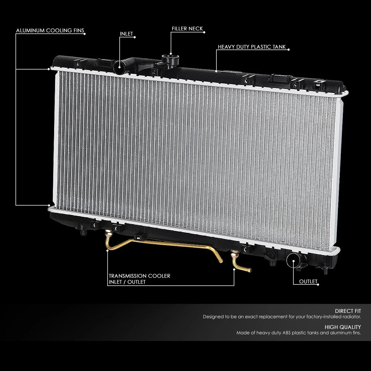 Aluminum Radiator for Toyota Celica GT GTS All Trac 1990–1993 (1174)