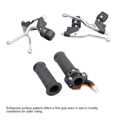 22mm Twist Throttle Grips Brake Levers Set for Mini Bike (47cc 49cc)