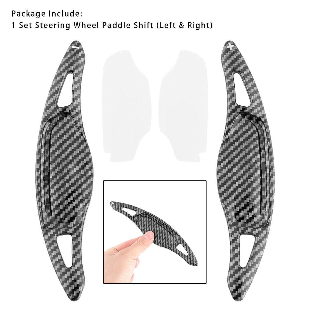 Carbon Look Paddle Shifter Extensions for Kia Stinger (2018–2023)