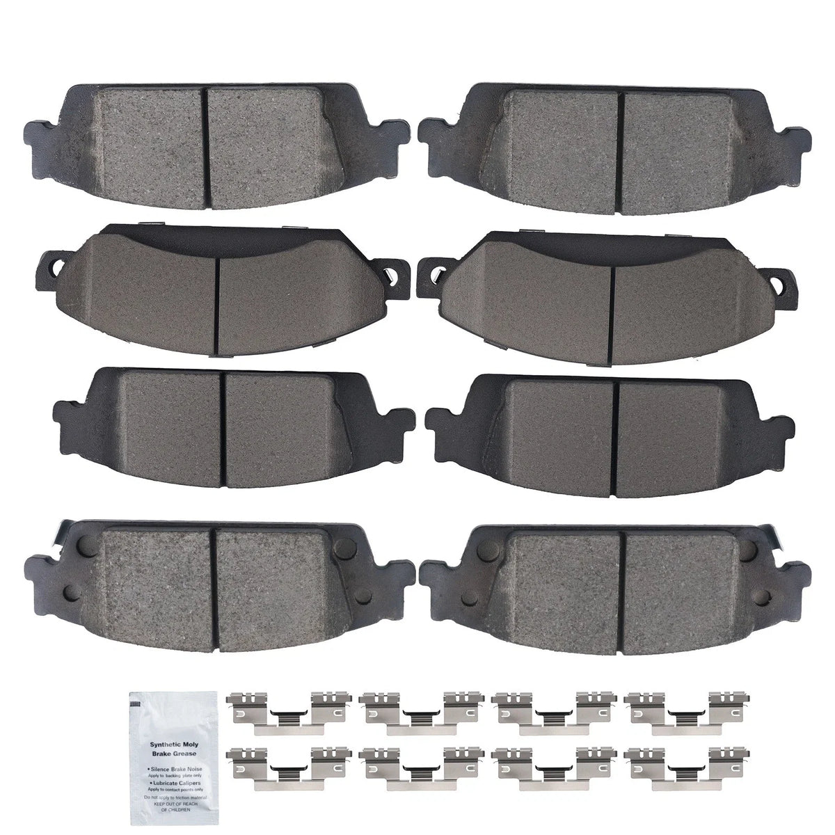 8pcs Ceramic Brake Pads Set for GMC Yukon XL (2015–2020) D1092 D1707