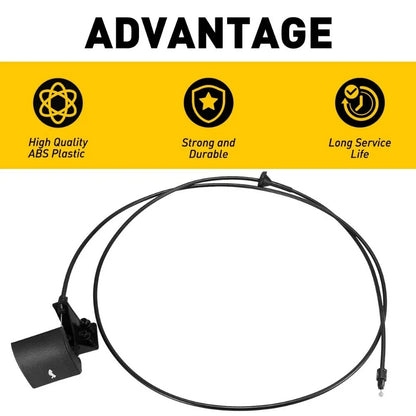 Hood Release Latch Cable w/ Handle for Jeep Grand Cherokee (2005–2010) & Commander (2006–2010)