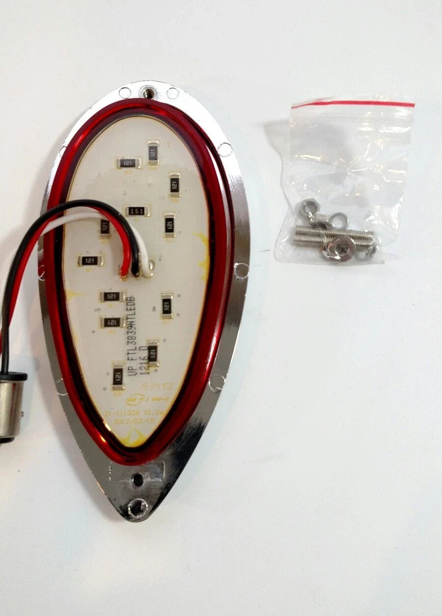 LED Tail Light with Chrome Bezel and Gasket for 1938–1939 Ford