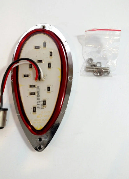 LED Tail Light with Chrome Bezel and Gasket for 1938–1939 Ford