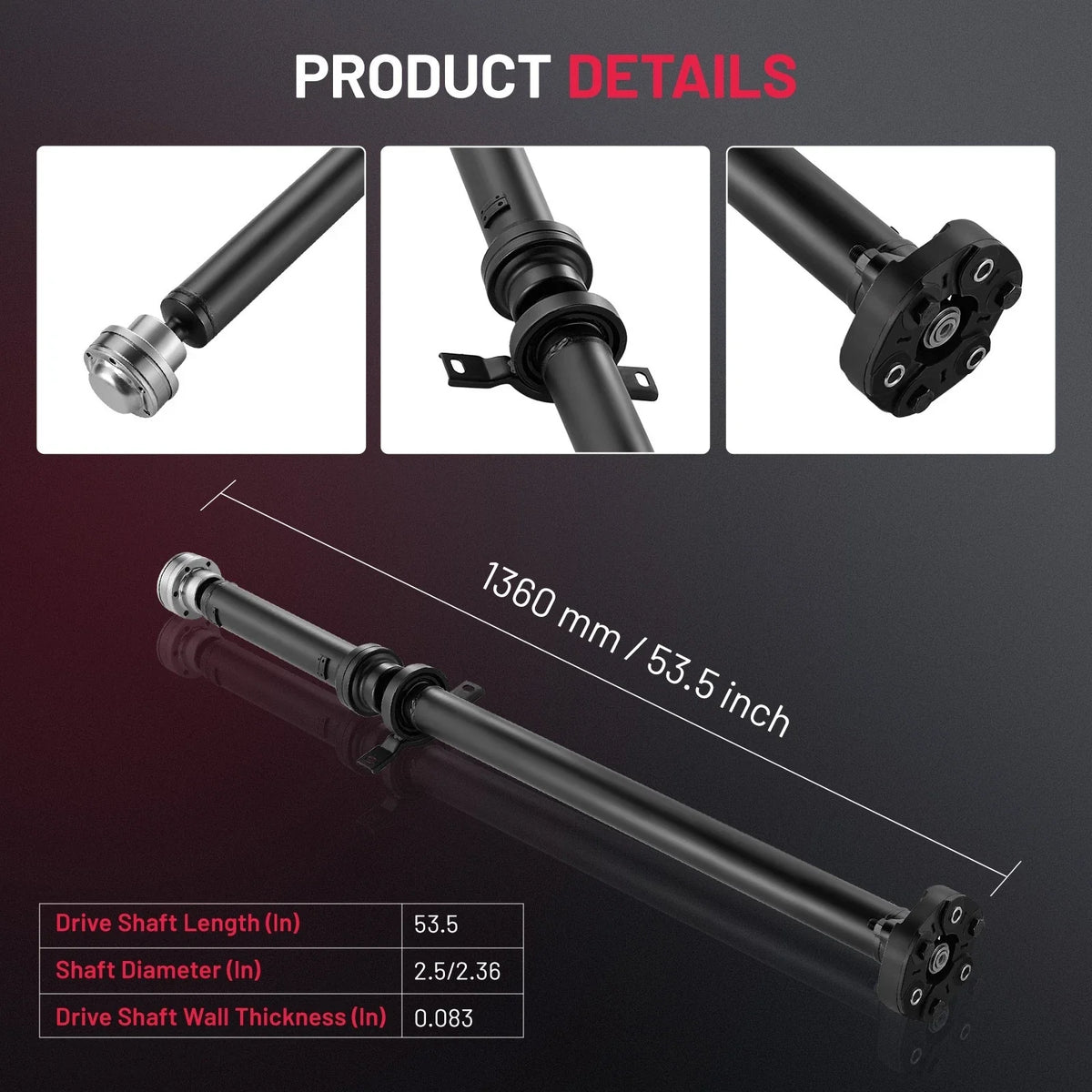 Rear Prop Shaft Assembly for Cadillac CTS (2008–2014) AWD Auto Trans 65-1007