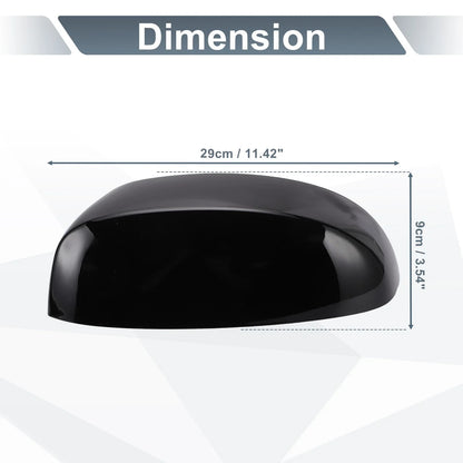 Set of 2 Rearview Mirror Cover Caps Gloss Black for Chevrolet Avalanche (2002–2013)
