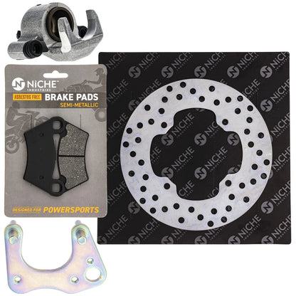 Set of 4 Front Right Brake Rotor Caliper Pad for Polaris Ranger 425 (MK1007879, 5244635)